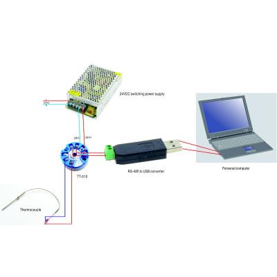 head mount rs485 modbus RTU temperature transmitter