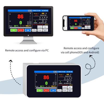 Touch screen ramp and soak controller