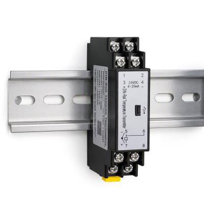 Universal Din Rail Temperature Transmitter – 4-20mA Output, PC & App Configurable