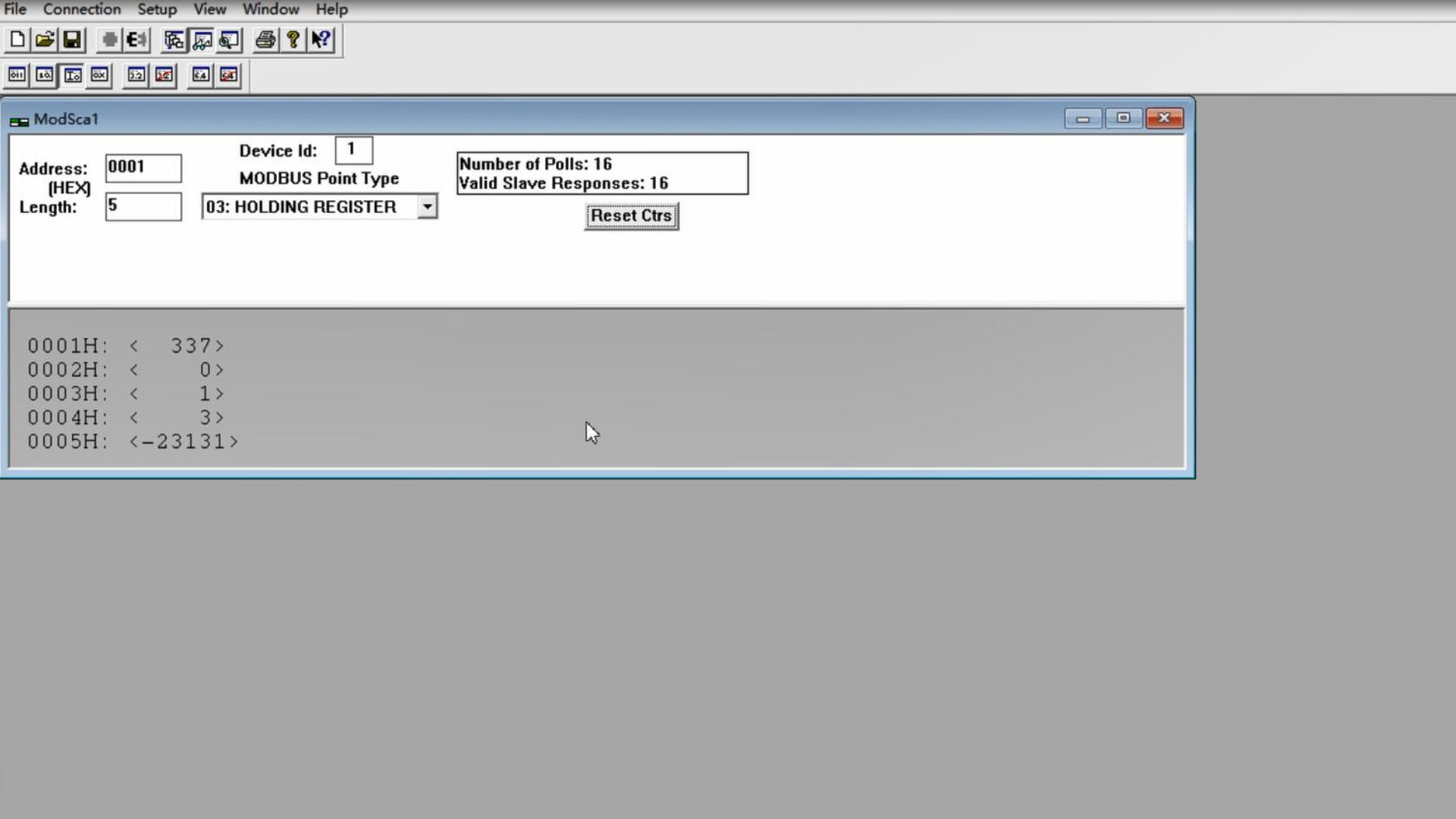 RS-485 modbus temperature transmitter communication demo